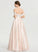 Floor-Length Satin Sequins Wedding Dress With Justine Wedding Dresses Ball-Gown/Princess Off-the-Shoulder