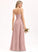 Fabric A-Line V-neck Embellishment Silhouette Ruffle Neckline Length Floor-Length Amanda Natural Waist Sleeveless