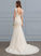 Court Kiersten V-neck Trumpet/Mermaid Dress Wedding Dresses Lace Wedding Train