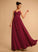 Floor-Length Chiffon A-Line Lace V-neck With Prom Dresses Kaia