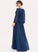 Fabric Ruffle A-Line Floor-Length Straps Length Silhouette Embellishment Charity V-Neck Natural Waist Floor Length