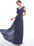 Floor-Length Ruffle Embellishment Length A-Line V-neck Silhouette Fabric Neckline Alyssa Sleeveless A-Line/Princess