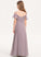 With Floor-Length Chiffon Ruffle Claudia A-Line Junior Bridesmaid Dresses Off-the-Shoulder