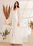 Esther V-neck Beading Train Sweep Split Wedding With Front Dress Wedding Dresses Sequins A-Line