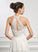 With Dress A-Line Livia Floor-Length Sequins Wedding Wedding Dresses Neck Chiffon Beading Scoop
