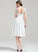 Knee-Length V-neck A-Line Wedding Dress Wedding Dresses Vivian Satin