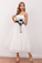 White Homecoming Dresses America Lace Midi Prom Dress