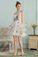 A-Line/Princess Shayla Chiffon Homecoming Dresses Halter Sleeveless Short/Mini Ruffles Bridesmaid Dresses