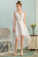 High Homecoming Dresses Ivory Ella Lace Low V-Neck Asymmetrical