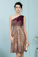 Glitter Omber Gold Lila Homecoming Dresses One Shoulder Short Sequines Pleats