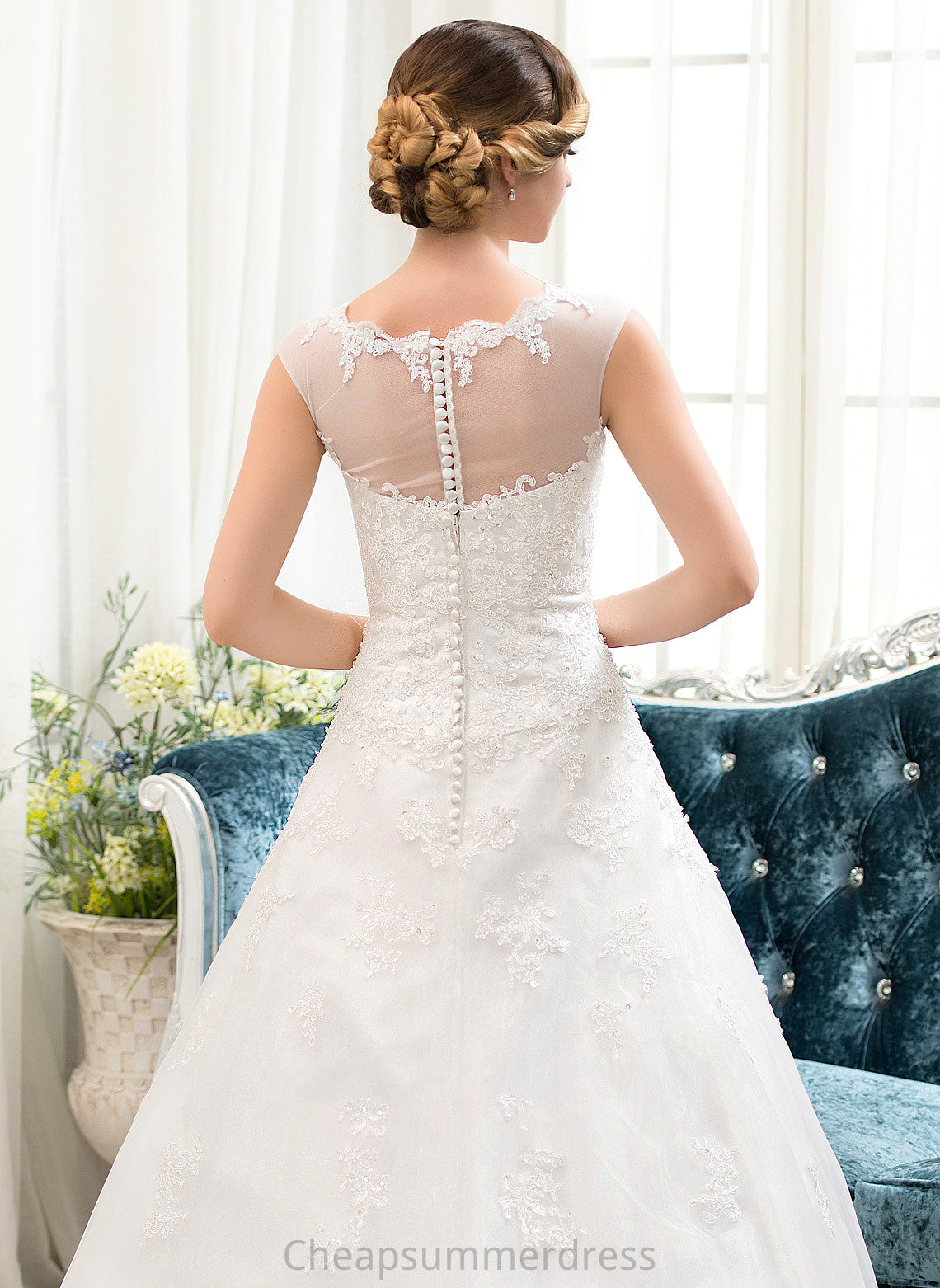 With Wedding Dresses Wedding Sequins Ball-Gown/Princess Dress Beading Deja Organza Sweep Tulle Train Illusion
