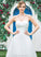 Sweetheart Dress A-Line With Norah Tea-Length Ruffle Wedding Wedding Dresses Tulle