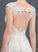With Jordan Chiffon Sequins Sweep Dress V-neck Wedding A-Line Wedding Dresses Train Beading