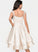 Ruffles Beading Lace Cascading A-Line Satin With Asymmetrical Sweetheart Carlie Prom Dresses