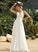 Jaden With Lace V-neck Train Wedding Chiffon Sweep Dress Wedding Dresses Lace A-Line