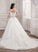Beading With Sequins Karen Train Wedding Dresses Tulle Wedding Cathedral Ball-Gown/Princess Dress