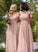Empire CascadingRuffles Neckline Silhouette V-neck Floor-Length Embellishment Length Fabric Autumn One Shoulder A-Line/Princess