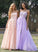Lorena With Tulle Sweep Neck Train Scoop Prom Dresses Ball-Gown/Princess Lace Sequins