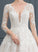 Train Wedding Dresses Tulle Violet Chapel Wedding Ball-Gown/Princess V-neck Dress