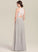 Silhouette A-Line Neckline ScoopNeck Fabric Straps Length Lace Floor-Length Carissa A-Line/Princess Sleeveless