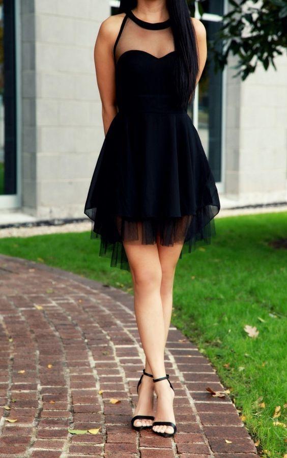 Black Tulle Gowns Homecoming Dresses Trudie Party Dress CD1030