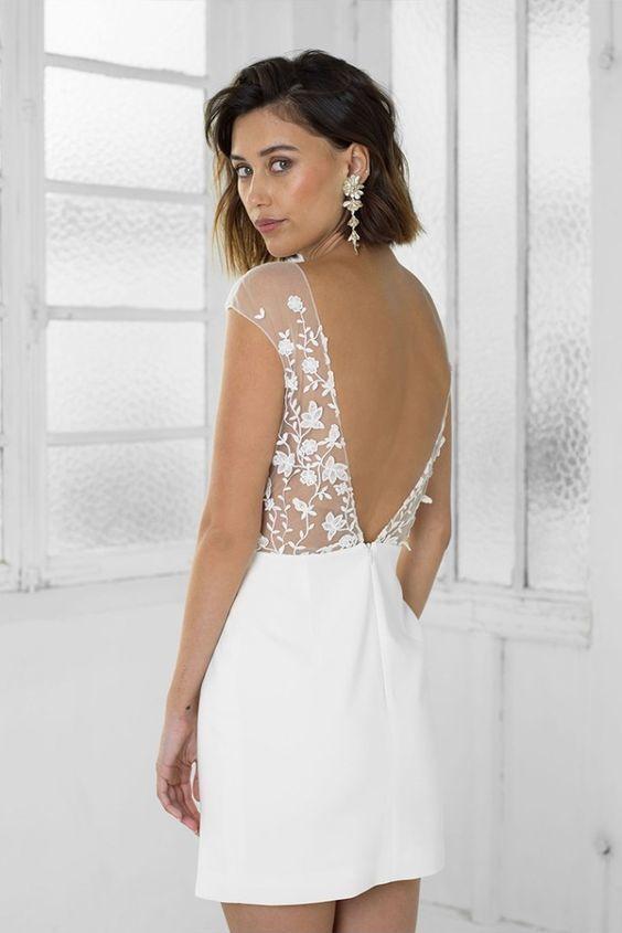Perfect White Bridal Party Dress Yaritza Homecoming Dresses CD10352