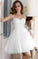 Homecoming Dresses Elaine Lace White A-Line Bead With Appliques CD1104