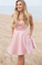 Formal Graduation Cocktail Pink Homecoming Dresses Lilly Dress CD11488