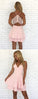 Pink Armani Homecoming Dresses Chiffon Short Back To School CD117