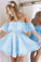 Short Sweetheart Homecoming Dresses Hazel A Line Ruffles Shoulder CD11887