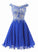 Lovely Short Chiffon Royal Blue Melanie Homecoming Dresses CD11894