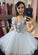 Blue V Neck Short Dress Homecoming Dresses Lace Caitlyn CD11985