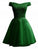 Green Off The Shoulder Lace Matilda Homecoming Dresses CD12314