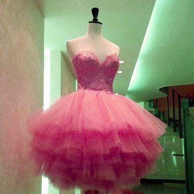 Lace Homecoming Dresses Madelyn Sweetheart Tulle Ball Gown CD12337