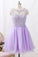 O Lace Vera Homecoming Dresses Neck Tulle Mini CD12456