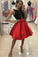 Red Lace Alejandra Homecoming Dresses CD1310