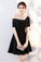Chic Little Black Short With Sleeves Homecoming Dresses Penelope CD13320