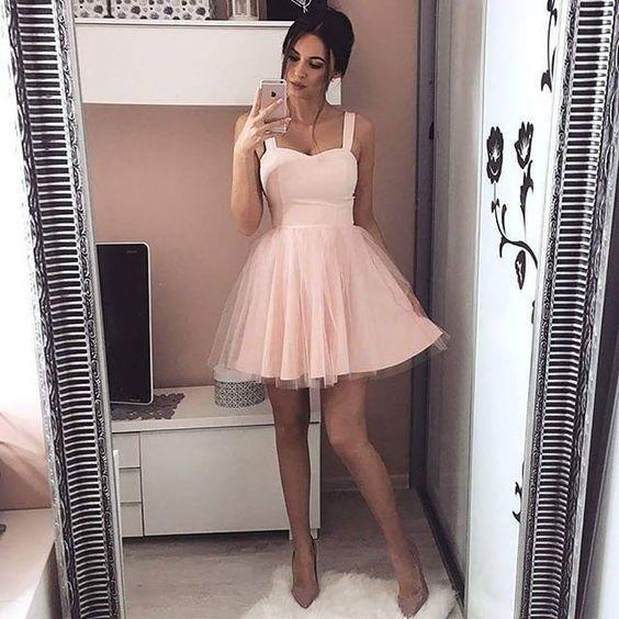 Homecoming Dresses Pink Itzel Princess Short Tulle CD133
