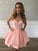 Homecoming Dresses Sherlyn A Line Pink V Neck CD13632