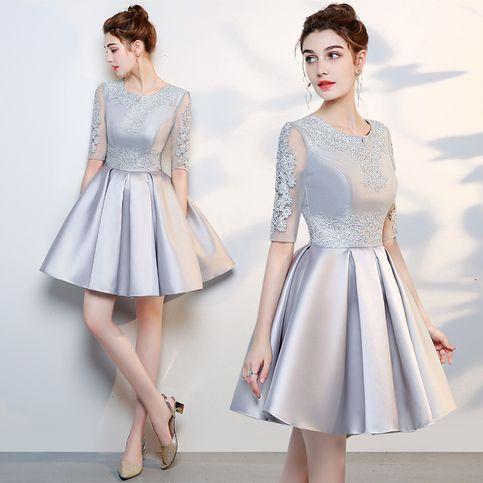 Cute Short Eleanor Homecoming Dresses Lace A Line Dress CD1383