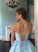 Angela Lace Homecoming Dresses Blue Tulle Short Dress CD13924