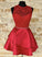 Red Short Lace Nan Satin Homecoming Dresses Dress CD14661