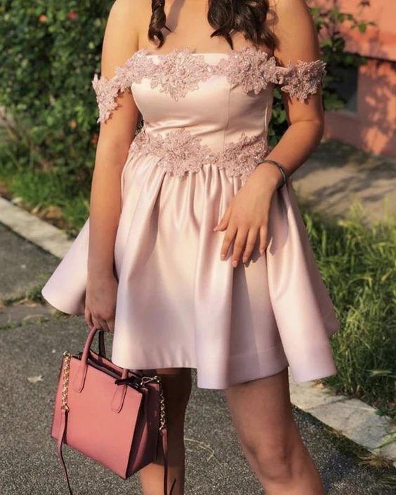 Simone Homecoming Dresses Elegant Off-Shoulder Party Dresses CD16044