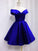 Off Shoulder Short Heather Satin Homecoming Dresses Evening Dresses CD16772
