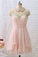 Mini Light Party Homecoming Dresses Chiffon Pink Leila Dress CD18417