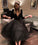 Black Cornelia Homecoming Dresses V Neck Long Sleeve CD19268
