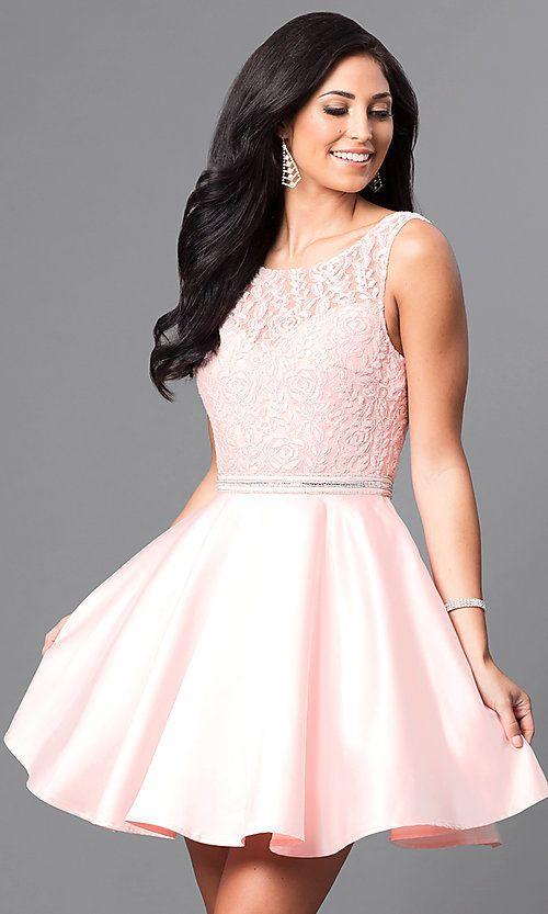Cheap Short Homecoming Dresses Gianna Lace Party Dress With Bodice CD1975