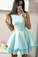 Cute Ruffle Homecoming Dresses Satin A Line Marilyn CD2022