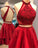 Two Maryjane Homecoming Dresses Piece Short Red With Backless CD2058