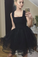 Jaslyn Homecoming Dresses Black Tulle Short Black Party Dress CD21325